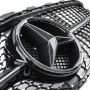 Решітка радіатора для Mercedes C-Class W205 (2014-2018) у стилі Diamond (Black Chrome)