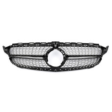 Решетка радиатора Mercedes C-klass W205 в стиле DIAMOND Black Chrome Решетка радиатора Mercedes C-klass W205 в стиле DIAMOND Black Chrome