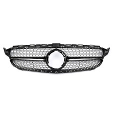 Решетка радиатора Mercedes C-klass W205 в стиле DIAMOND Black Chrome Решетка радиатора Mercedes C-klass W205 в стиле DIAMOND Black Chrome