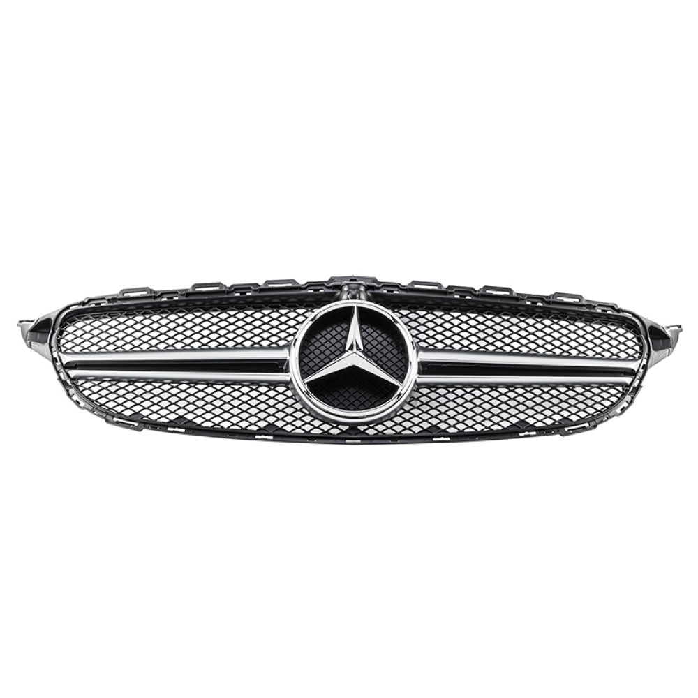 Решетка радиатора Mercedes C-klass W205 в стиле Avantgarde Matte Chrome