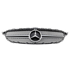 Решітка радіатора Mercedes C Class W205 стиль Avantgarde матовий хром Решітка радіатора Mercedes C Class W205 стиль Avantgarde матовий хром
