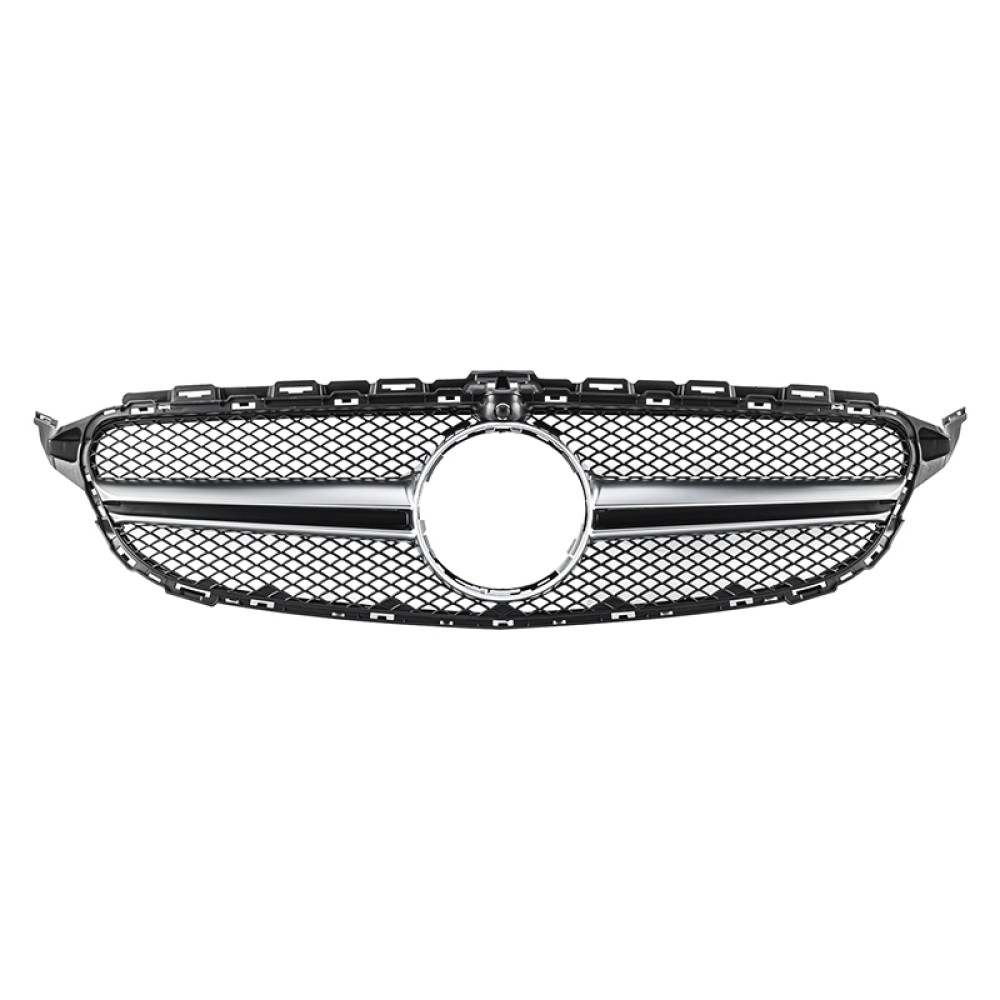 Решетка радиатора Mercedes C-klass W205 в стиле Avantgarde Matte Chrome