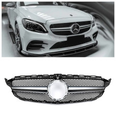 Решітка радіатора для Mercedes C-Class W205 (2018-2021) у стилі Avantgarde (Matte Chrome) Решітка радіатора для Mercedes C-Class W205 (2018-2021) у стилі Avantgarde (Matte Chrome)
