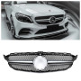 Решітка радіатора для Mercedes C-Class W205 (2018-2021) у стилі Avantgarde (Matte Chrome)
