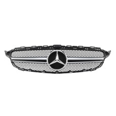 Решітка радіатора Mercedes C Class W205 Avantgarde чорний мат хром Решітка радіатора Mercedes C Class W205 Avantgarde чорний мат хром