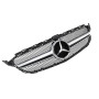 Решетка радиатора Mercedes C-klass W205 в стиле Avantgarde Black Matte Chrome