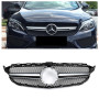 Решітка радіатора для Mercedes C-Class W205 (2018-2021) у стилі AMG C63 (Black Matte Chrome)
