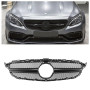Решітка радіатора для Mercedes C-Class W205 (2014-2018) у стилі Avantgarde AMG C63 (Black Matte)