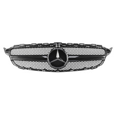 Решітка радіатора Mercedes C Class W205 у стилі Avantgarde чорний Решітка радіатора Mercedes C Class W205 у стилі Avantgarde чорний