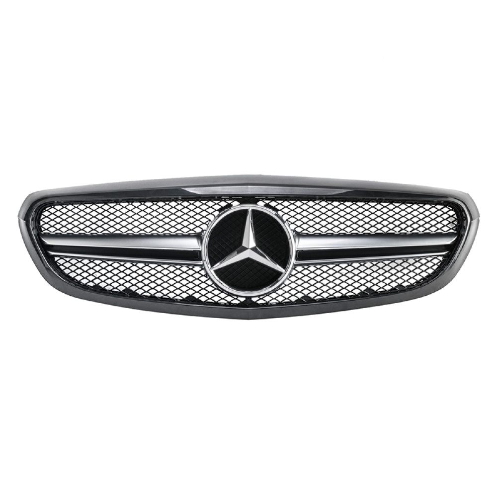 Решітка радіатора для Mercedes C-Class W205 (2014-2018) у стилі AMG C63 (під фарбування)