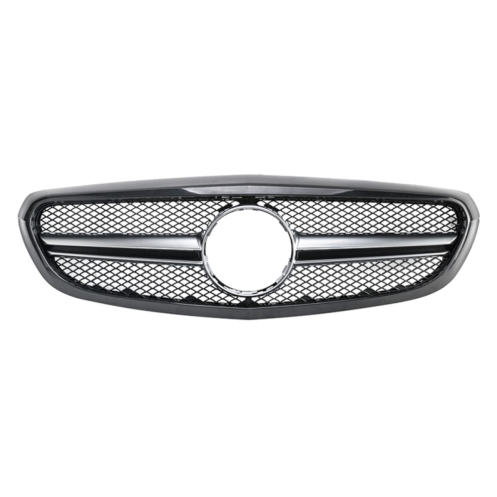 Решетка радиатора для Mercedes C-Class W205 (2014-2018) в стиле AMG C63 (под покраску)