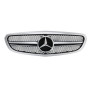 Решітка радіатора для Mercedes C-Class W205 (2014-2018) у стилі AMG C63 (Silver Matte Chrome)