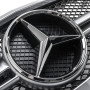 Решетка радиатора для Mercedes C-Class W205 (2014-2018) в стиле AMG C63 (Silver Matte Chrome)