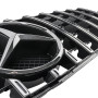 Решетка радиатора Mercedes C-Class W204 (2007-2014) в стиле Panamericana (Gloss Black/Chrome)