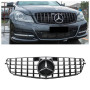 Решетка радиатора Mercedes C-Class W204 (2007-2014) в стиле Panamericana (Gloss Black)
