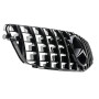 Решетка радиатора Mercedes C-Class W204 (2007-2014) в стиле Panamericana (Gloss Black)