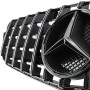 Решетка радиатора Mercedes C-Class W204 (2007-2014) в стиле Panamericana (Gloss Black)