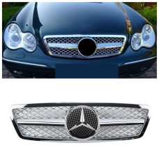 Решітка радіатора Mercedes C-Class W203 (2000-2007) у стилі AMG (Silver Chrome) Решітка радіатора Mercedes C-Class W203 (2000-2007) у стилі AMG (Silver Chrome)