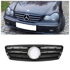 Решітка радіатора Mercedes C-Class W203 (2000-2007) у стилі AMG (Gloss Black)