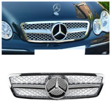 Решітка радіатора Mercedes C-Class W203 (2000-2007) у стилі AMG (Chrome)