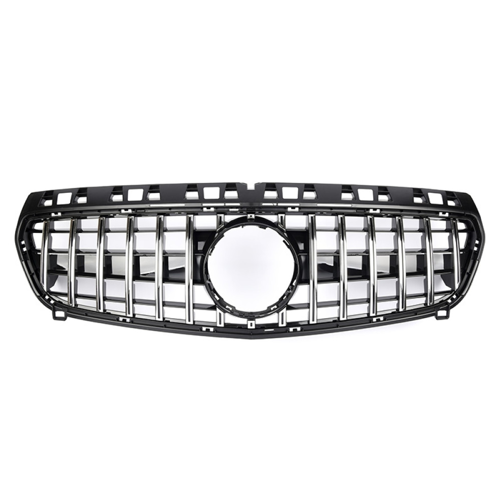 Решетка радиатора Mercedes A-Class W176 (2012-2015) в стиле GT PANAMERICANA (Black Chrome)