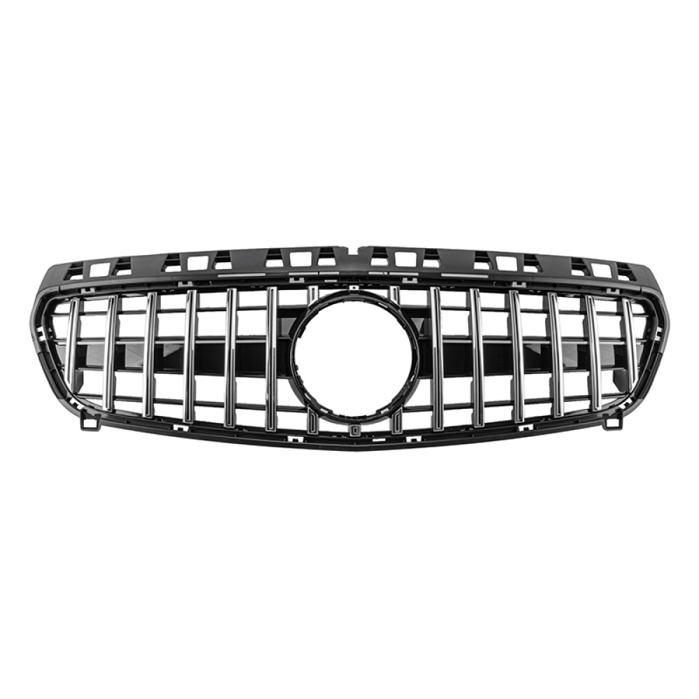 Решетка радиатора Mercedes A-Class W176 (2012-2015) в стиле GT PANAMERICANA (Black Chrome)