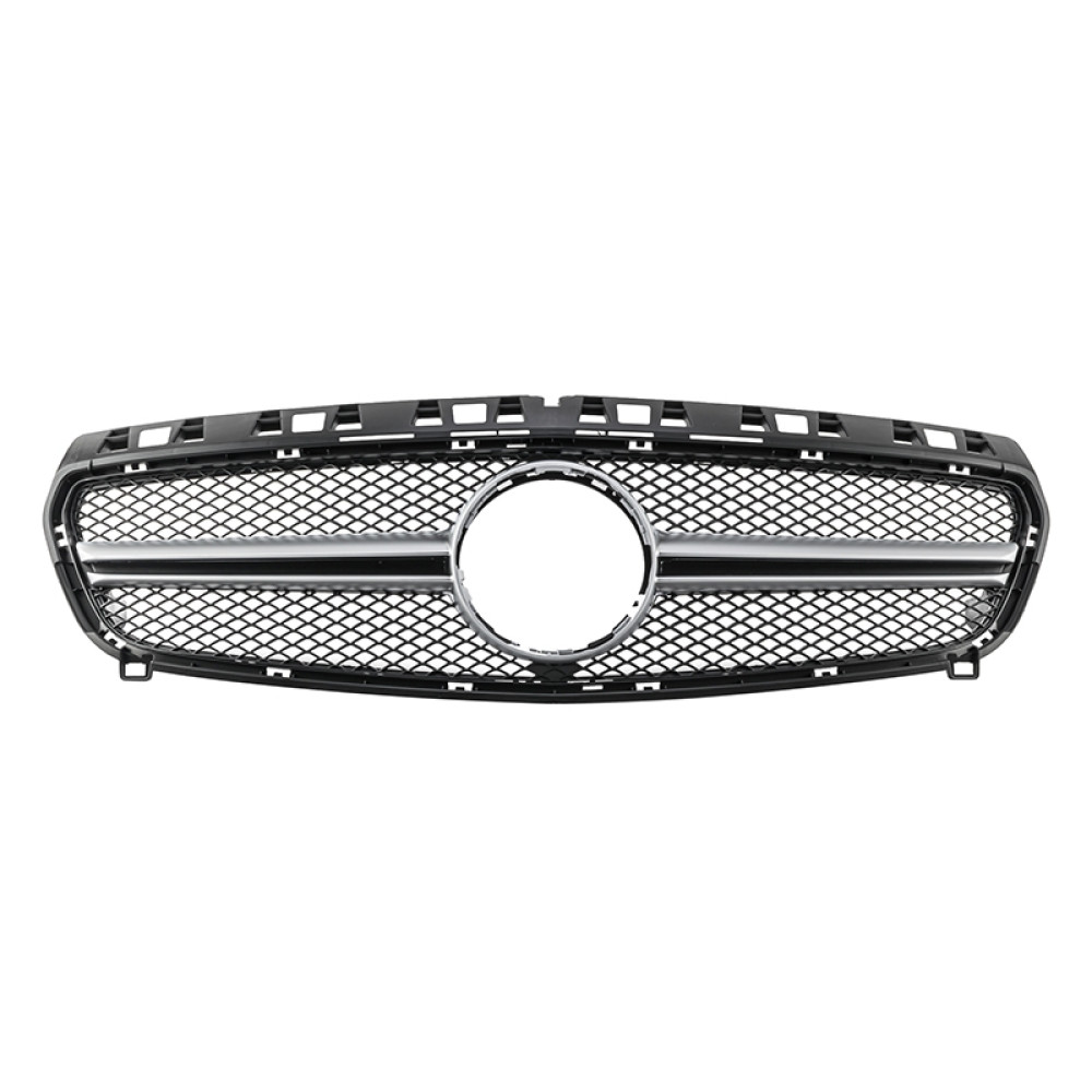 Решетка радиатора Mercedes A-Class W176 (2012-2015) в стиле AMG (Matte Chrome)