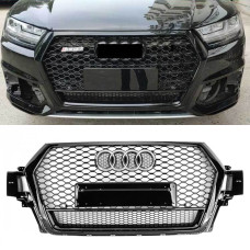 Решетка радиатора Audi Q7 4M (2015-2019) в стиле RS (черный глянец)