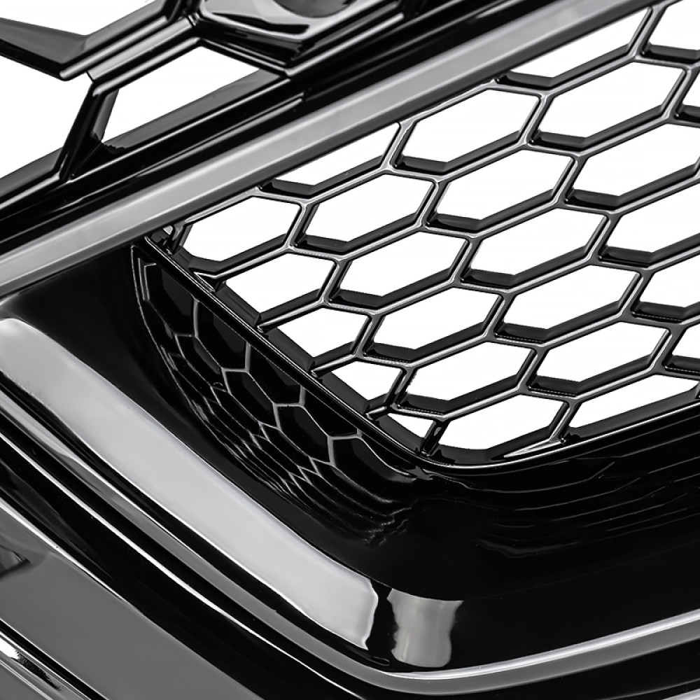 Решетка радиатора Audi Q7 4M (2015-2019) в стиле RS (черный глянец)