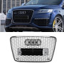 Решетка радиатора Audi Q7 4L (2005-2015) в стиле RS с хром рамкой