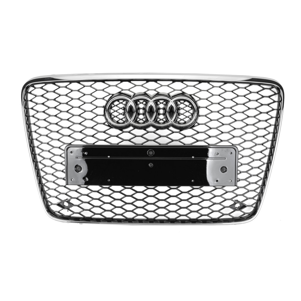 Решетка радиатора Audi Q7 4L (2005-2015) в стиле RS с хром рамкой