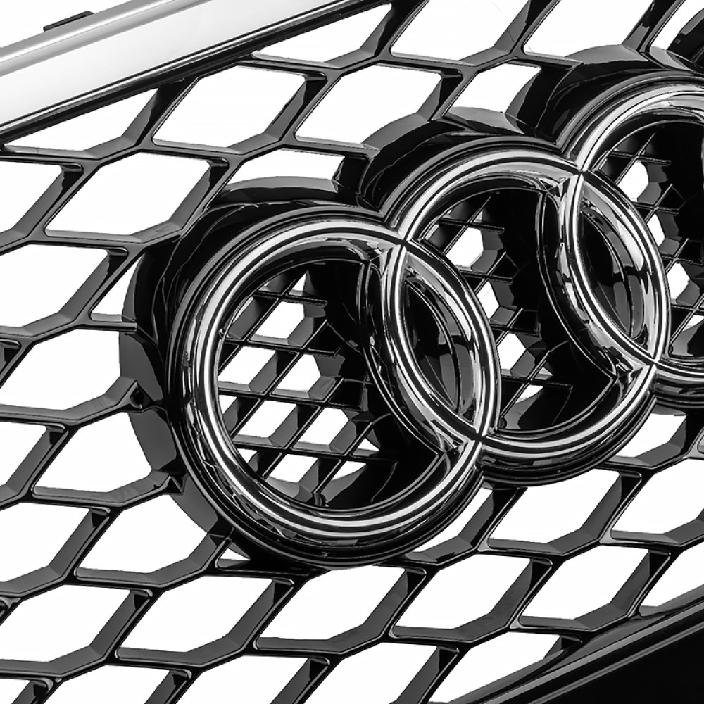 Решетка радиатора Audi Q7 4L (2005-2015) в стиле RS с хром рамкой