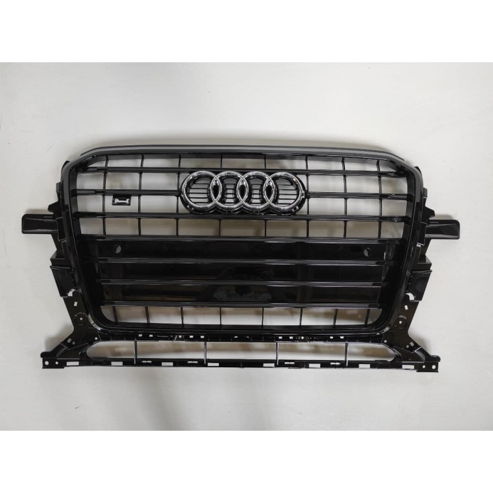 Решетка радиатора Audi Q5 (2012-2015) стиль S-Line Черный глянец