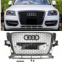 Решетка радиатора Audi Q5 (2008-2012) в стиле RS (черный глянец)