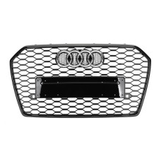 Решітка радіатора Audi A6 C7 стиль RS (чорний глянець) рестайл