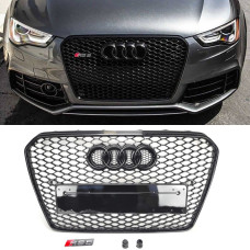 Решетка радиатора Audi A5 8T (2011-2016) в стиле RS5 (черный глянец)