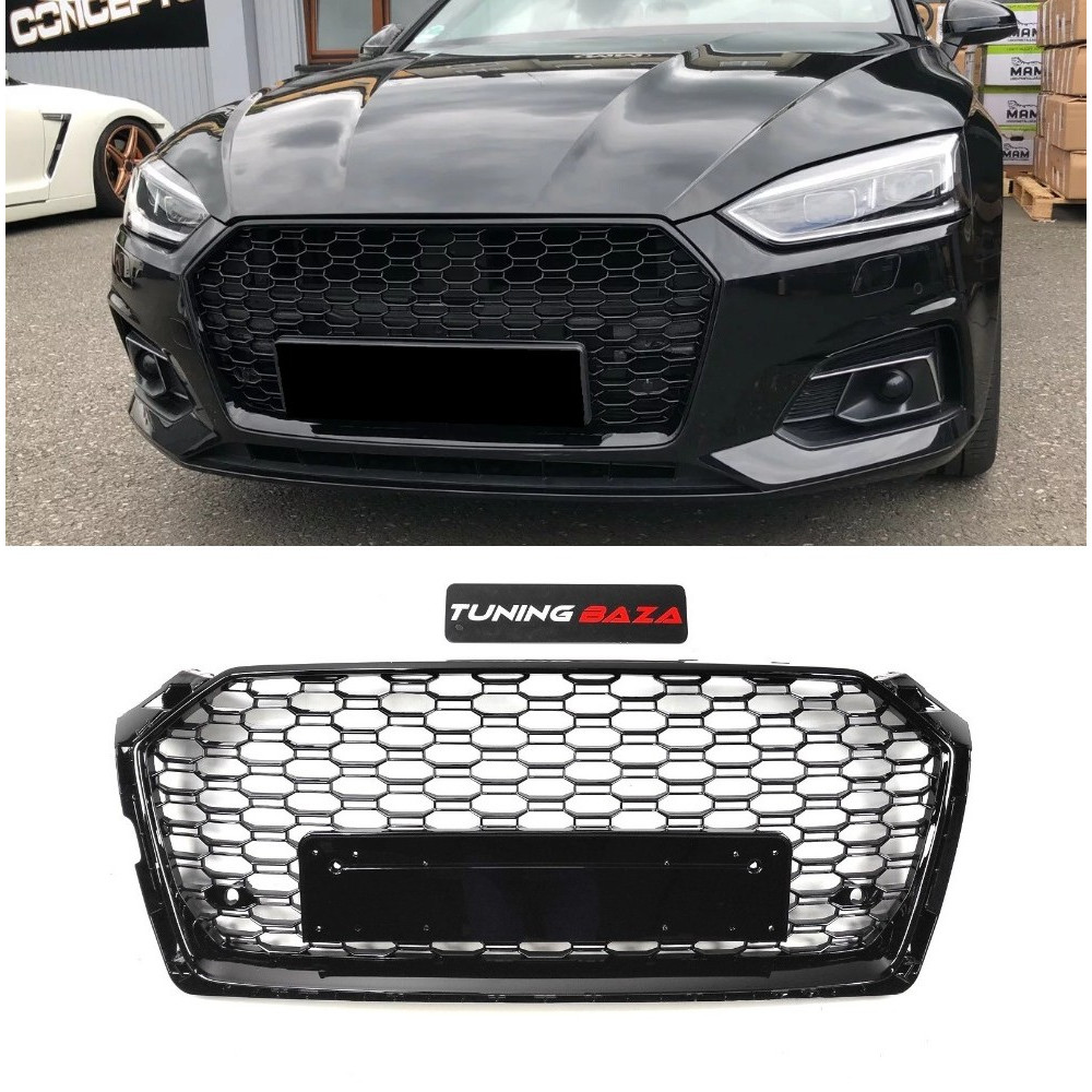Решітка радіатора Audi A5 F5 (2016-2021) в стилі RS5 (чорний глянець)