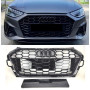 Решетка радиатора Audi A4 B9 (2019+) в стиле S4 (черный глянец)