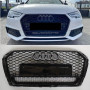 Решетка радиатора Audi A4 B9 (2015-2019) в стиле RS4 Quattro (черный глянец)