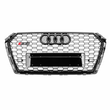 Решітка радіатора Audi A4 B9 (2015 2019) стиль RS Quattro (глянець)