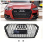 Решетка радиатора Audi A4 B9 (2015-2019) в стиле RS4 (Gloss Black) V1