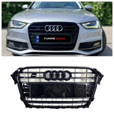 Решетка радиатора Audi A4 B8 (2012-2015) в стиле S4 (глянец)