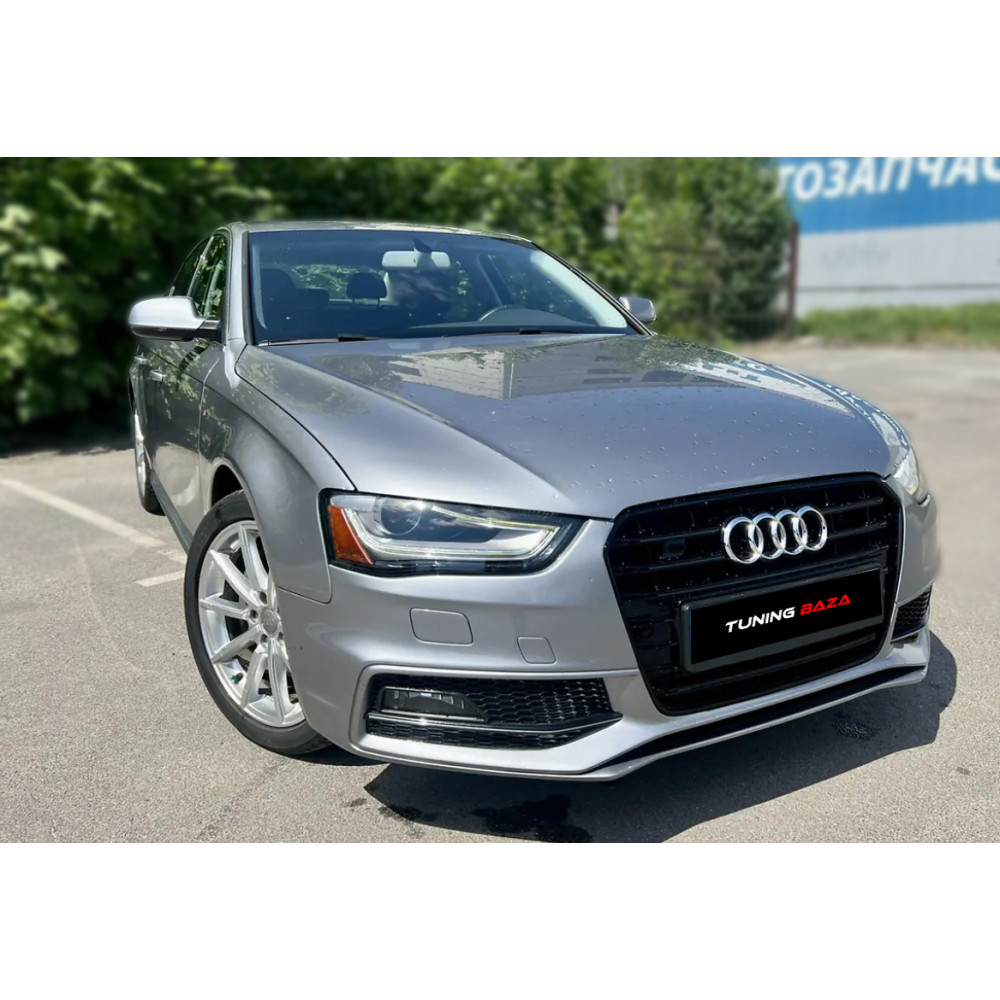 Решітка радіатора Audi A4 B8 (2012-2015) в стилі S4 (глянець)