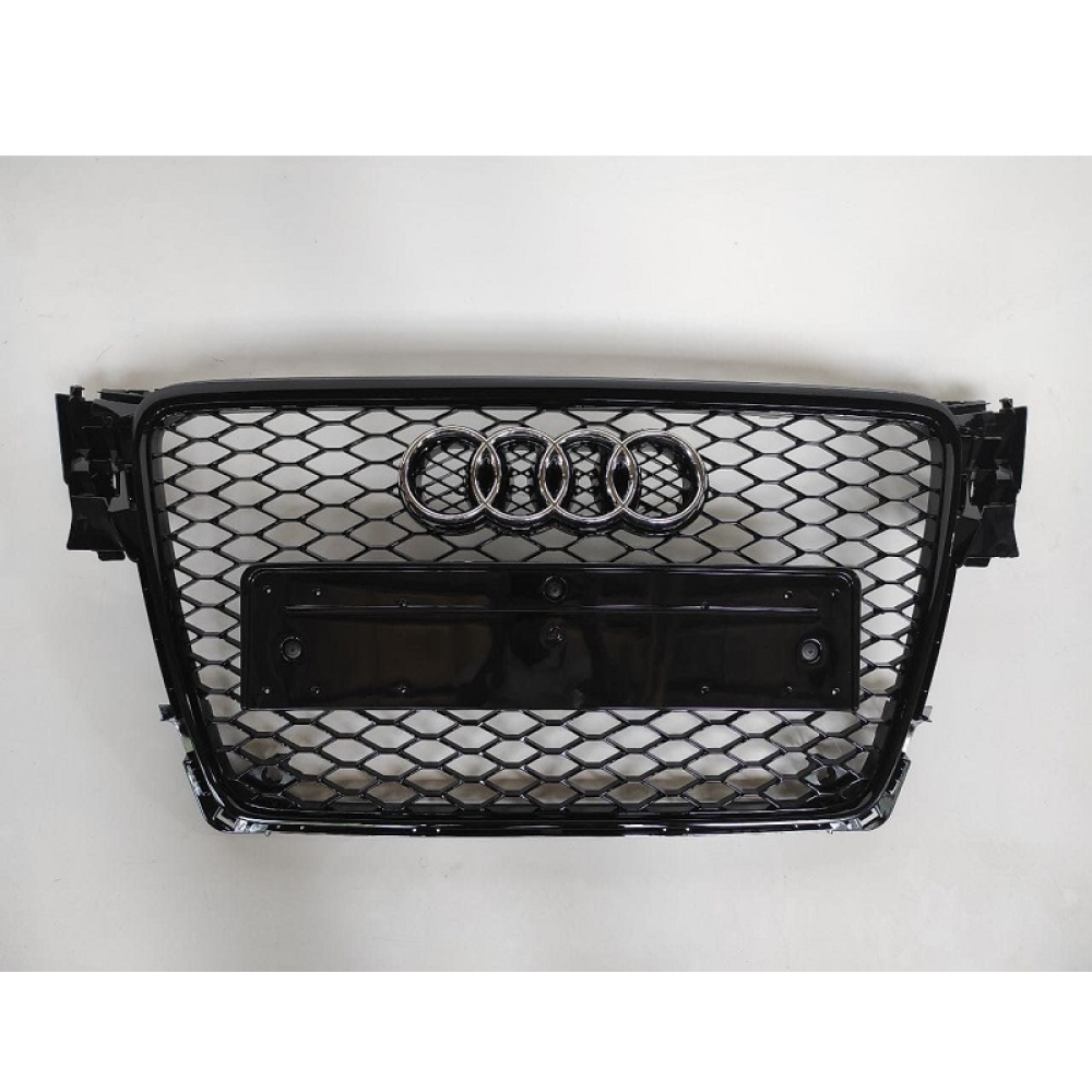 Решітка радіатора Audi A4 B8 2008 2011 дорест стиль RS4  глянець