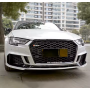 Решітка радіатора Audi A3 8V (2016-2020) в стилі RS3 QUATRO без кілець (Gloss Black)