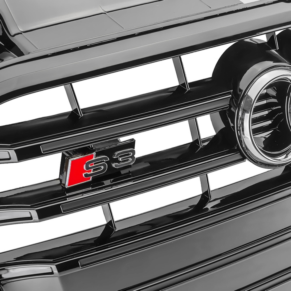Решетка радиатора Audi A3 8V (2012-2016) в cтиле S3 (Gloss Black)