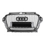 Решетка радиатора Audi A3 8V (2012-2016) в cтиле RS3 QUATRO (Gloss Black)
