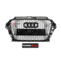 Решетка радиатора Audi A3 8V (2012-2016) в cтиле RS3 (глянец)