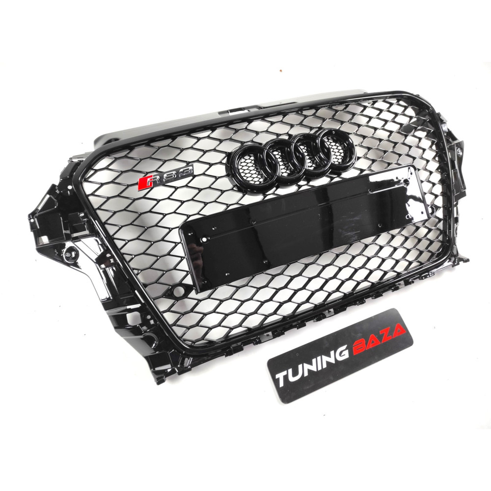Решетка радиатора Audi A3 8V (2012-2016) в cтиле RS3 (глянец)