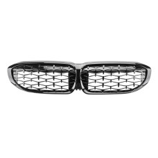 Решетка радиатора (ноздри) BMW 3 G20 G21 (Diamond Style) Gloss Black Решетка радиатора (ноздри) BMW 3 G20 G21 (Diamond Style) Gloss Black